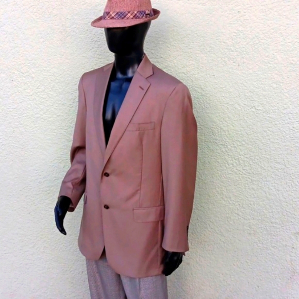 HART SCHAFFNER MARX MEN'S PURE WOOL (2) BUTTON LUXURY BLAZER (USA) - Picture 9 of 17